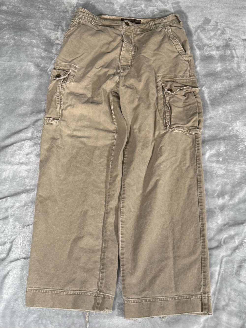 Vintage Abercrombie & Fitch Cargo Pants Mens 32x28 Distressed Baggy Fit READ*